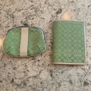 Coach change purse and passport holder